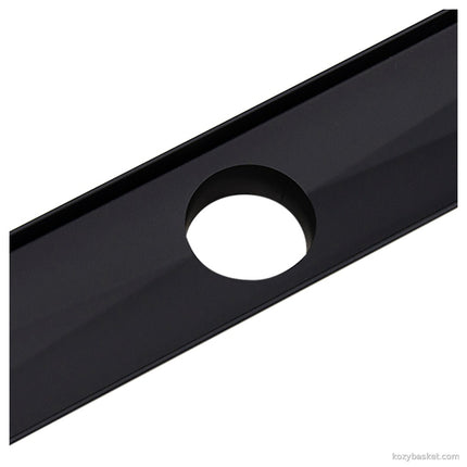 900mm Tile Insert Bathroom Shower Black Grate Drain w/Centre outlet Floor Waste