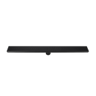 800mm Bathroom Shower Black Grate Drain w/Centre outlet Floor Waste