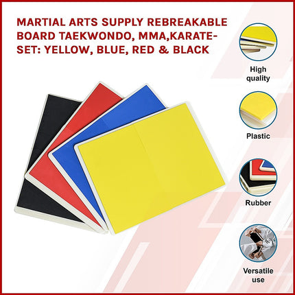 Rebreakable Martial Arts Training Boards Set for Taekwondo MMA Karate 3