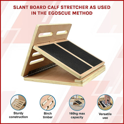 Slant Board Calf Stretcher Incline Stretch as Used in Egoscue Method 3