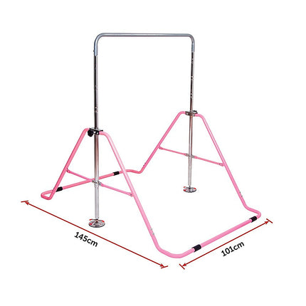 Kids Gymnastics Bars Training Horizontal Bar Monkey Kip Bar Pink 10