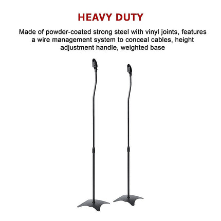 2pcs Speaker Stands Stand Rear Surround Sound Satellite Speakers Adjustable 7