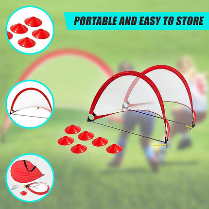 Portable Kids Soccer Goal Set with Cones 8