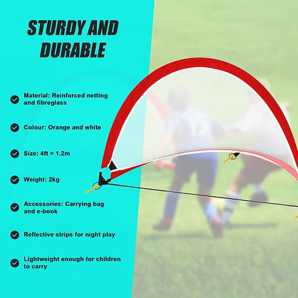 Portable Kids Soccer Goal Set with Cones 10
