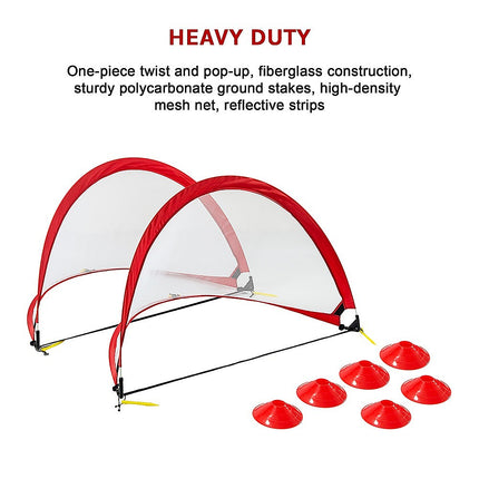 Portable Kids Soccer Goal Set with Cones 11