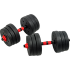 20kg Adjustable Rubber Dumbbell Set Barbell Home GYM Exercise Weights