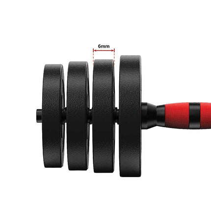 20kg Adjustable Rubber Dumbbell Set Barbell Home GYM Exercise Weights 7