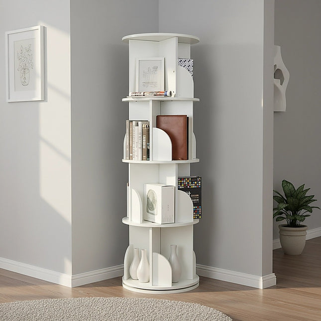 360-degree Rotating 4 Tier Display Shelf Bookcase Organiser 2