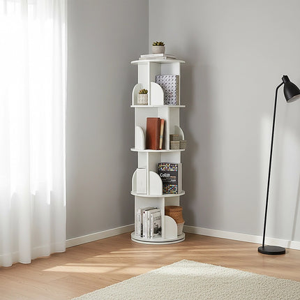 360-degree Rotating 4 Tier Display Shelf Bookcase Organiser 5
