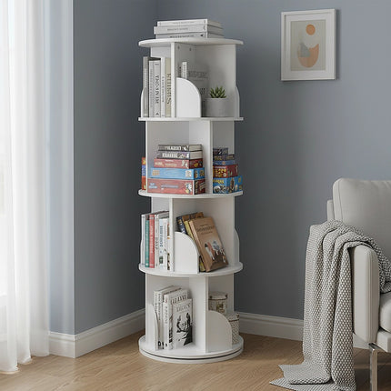 360-degree Rotating 4 Tier Display Shelf Bookcase Organiser 7