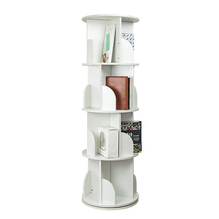 360-degree Rotating 4 Tier Display Shelf Bookcase Organiser 4