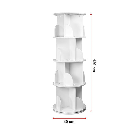 360-degree Rotating 4 Tier Display Shelf Bookcase Organiser 12