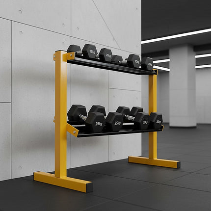 2 Tier Dumbbell Rack for Dumbbell Weights Storage 12