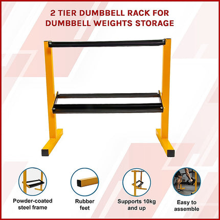 2 Tier Dumbbell Rack for Dumbbell Weights Storage 3