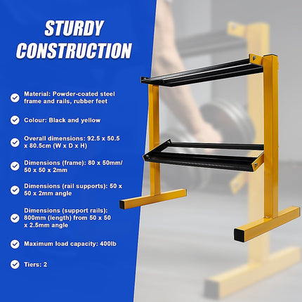 2 Tier Dumbbell Rack for Dumbbell Weights Storage 8