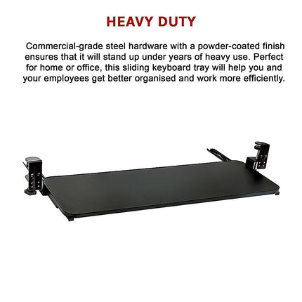 Clamp On Keyboard Tray 75cm W x 25cm D Extra Large 10