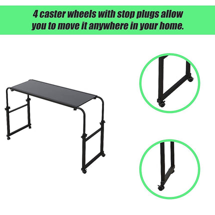 Overbed Table Work Laptop Desk with Wheels 5