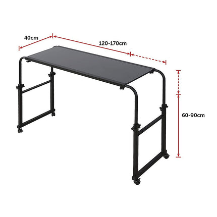 Overbed Table Work Laptop Desk with Wheels 11