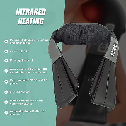 Shiatsu Neck & Back Massager with Heat – Deep Kneading Massage Pillow for Shoulders 10
