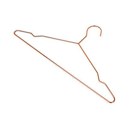 Adult 16.5" Rose Gold Shiny Metal Wire Coat Suit Top Clothes Hangers (30pc per set) 4