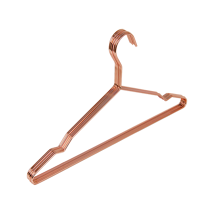 Adult 16.5" Rose Gold Shiny Metal Wire Coat Suit Top Clothes Hangers (30pc per set) 5