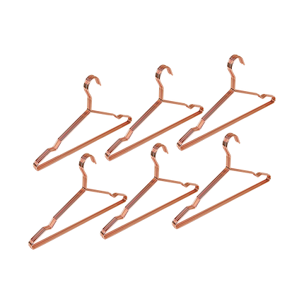Adult 16.5" Rose Gold Shiny Metal Wire Coat Suit Top Clothes Hangers (30pc per set)