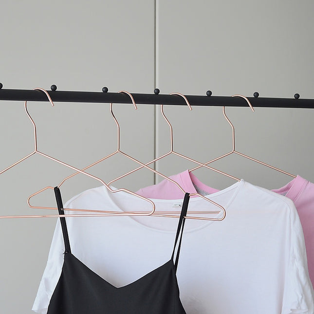 Adult 16.5" Rose Gold Shiny Metal Wire Coat Suit Top Clothes Hangers (30pc per set) 2