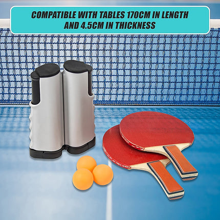 Table Tennis Game Indoor Portable Travel Ping Pong Ball Set Extendable