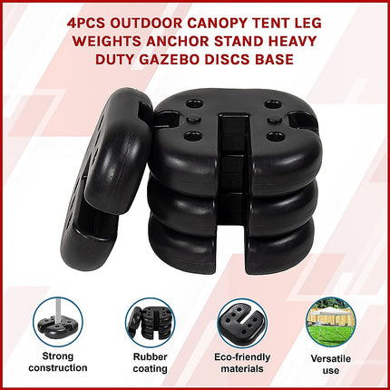 4pcs Outdoor Canopy Tent Leg Weights Anchor Stand Heavy Duty Gazebo Discs Base 3