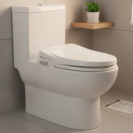 Non Electric Bidet Toilet Seat W/ Cover Bathroom Spray Water Wash 11
