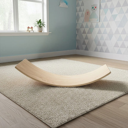 Balance Board Beam Seesaw Wooden Child Kids Adult Yoga 2