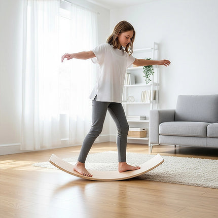 Balance Board Beam Seesaw Wooden Child Kids Adult Yoga 5