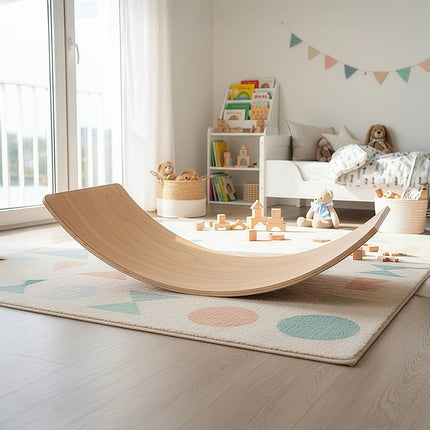 Balance Board Beam Seesaw Wooden Child Kids Adult Yoga 8