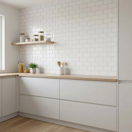 Tiles 3D Peel and Stick Wall Tile Subway White (30 x 30cm x 10 sheets) 5