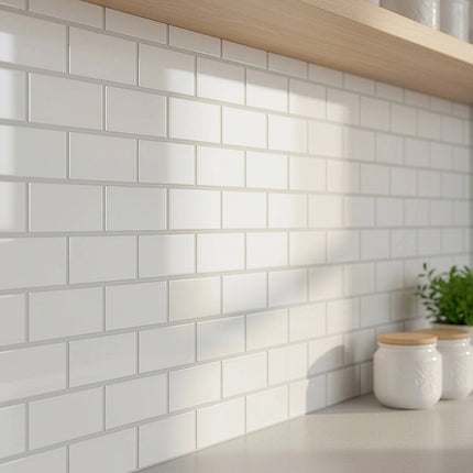 Tiles 3D Peel and Stick Wall Tile Subway White (30 x 30cm x 10 sheets) 8