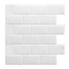 Tiles 3D Peel and Stick Wall Tile Subway White (30 x 30cm x 10 sheets)