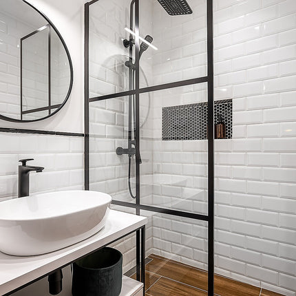 Tiles 3D Peel and Stick Wall Tile Subway White (30 x 30cm x 10 sheets) 6