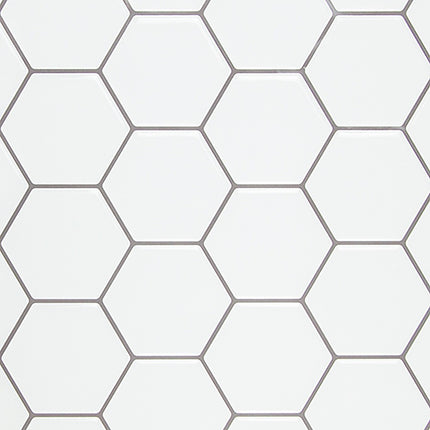 Tiles 3D Peel and Stick Wall Tile Hexagon White (30cm x 30cm x 10 sheets) 7