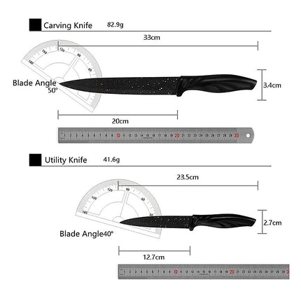 Kitchen 17 Piece Knife Set with Block and Sharpener Chef Knives 13