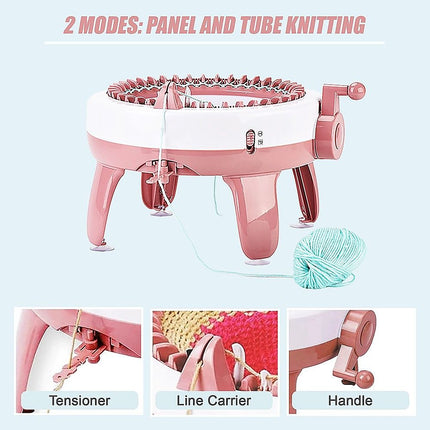 DIY Knitting Machine Smart Weaving Knit Rotating Kids Toy Scarf Sock Hat Gift 7
