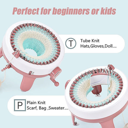DIY Knitting Machine Smart Weaving Knit Rotating Kids Toy Scarf Sock Hat Gift 9