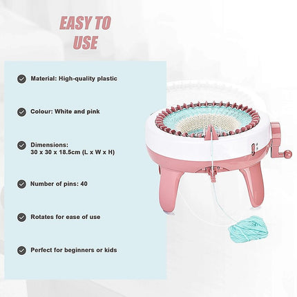 DIY Knitting Machine Smart Weaving Knit Rotating Kids Toy Scarf Sock Hat Gift 11