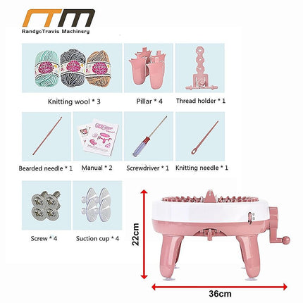 DIY Knitting Machine Smart Weaving Knit Rotating Kids Toy Scarf Sock Hat Gift 12
