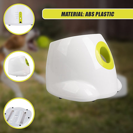 Dog Ball Launcher Thrower Automatic Tennis Fetch Throwing Machine 3 Balls 10