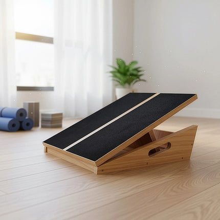 Wooden Slant Exercise Board With Adjustable Incline And Non-Slip Surface 2