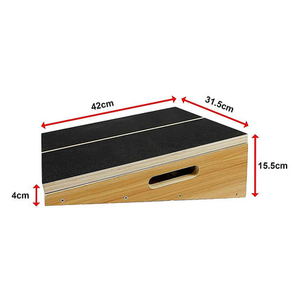 Wooden Slant Exercise Board With Adjustable Incline And Non-Slip Surface 12