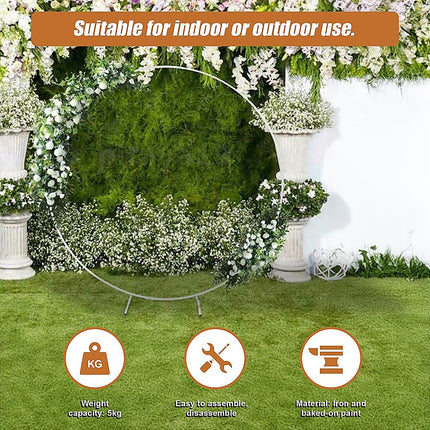 2M Wedding Hoop Round Circle Arch Backdrop Flower Display Stand Frame Background 4