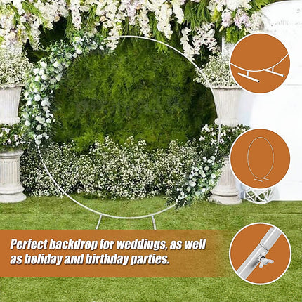 2M Wedding Hoop Round Circle Arch Backdrop Flower Display Stand Frame Background 8
