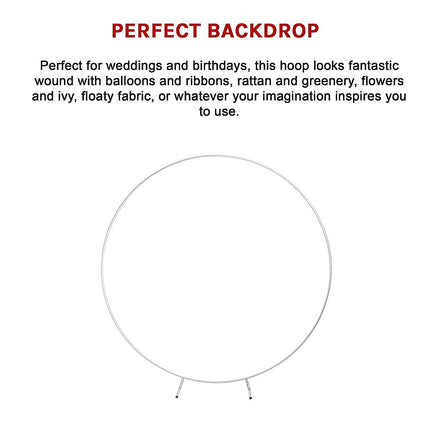 2M Wedding Hoop Round Circle Arch Backdrop Flower Display Stand Frame Background 11