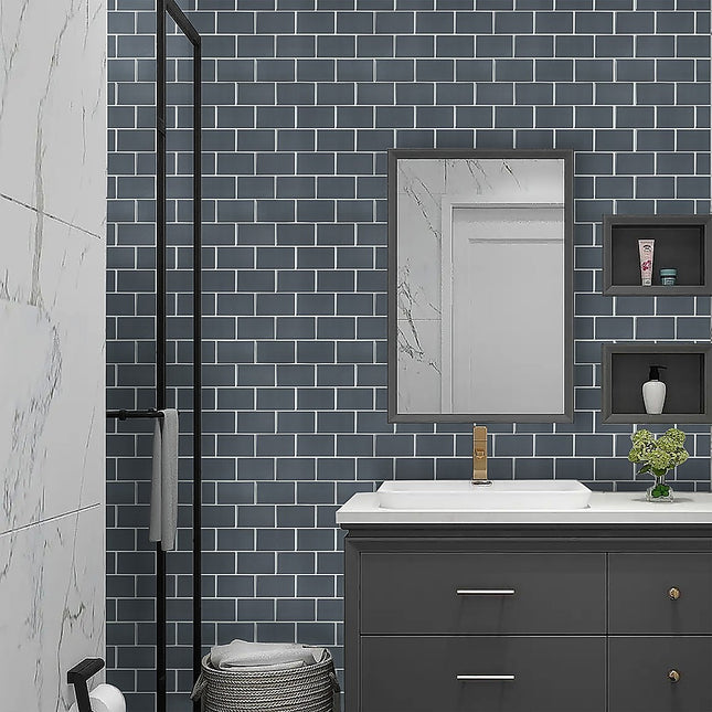Tiles 3D Peel and Stick Wall Tile Dark Grey 10 Sheets 2